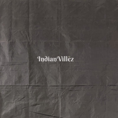 Black Tribal Themed Hand-Painted Pattachitra Saree