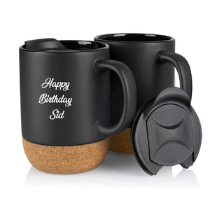Classic Black Mug with Cork Base