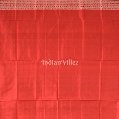 Maroon Jungle and Animal Theme Sambalpuri Silk Saree