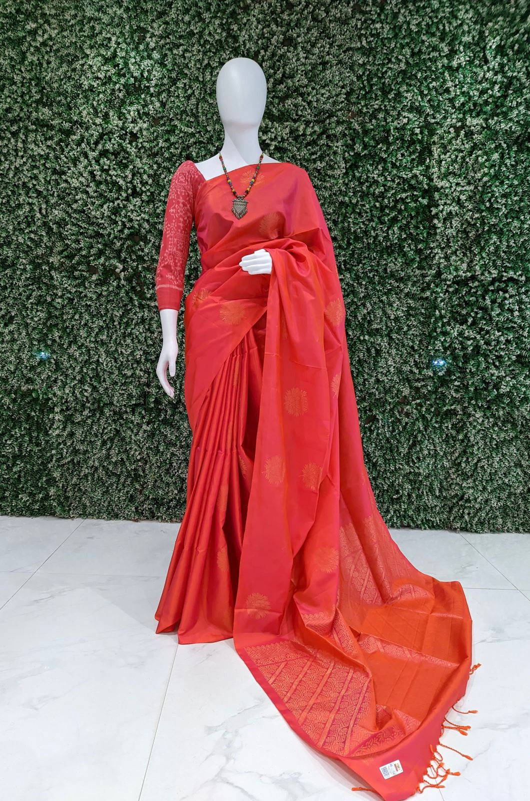 Pink Pure Kanjivaram Soft Silk Saree