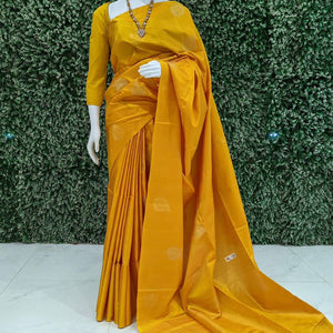 Golden Pure Kanjivaram Soft Silk Saree