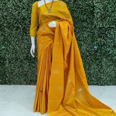Golden Pure Kanjivaram Soft Silk Saree