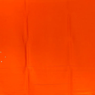 Orange Ramayana Theme Hand-Painted Pattachitra Saree