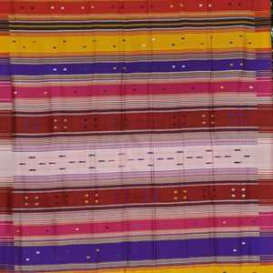 Golden Yellow Fish Motif Double Pallu Contemporary Silk Saree