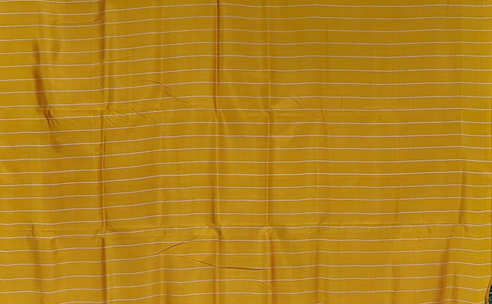 Golden Yellow Fish Motif Double Pallu Contemporary Silk Saree