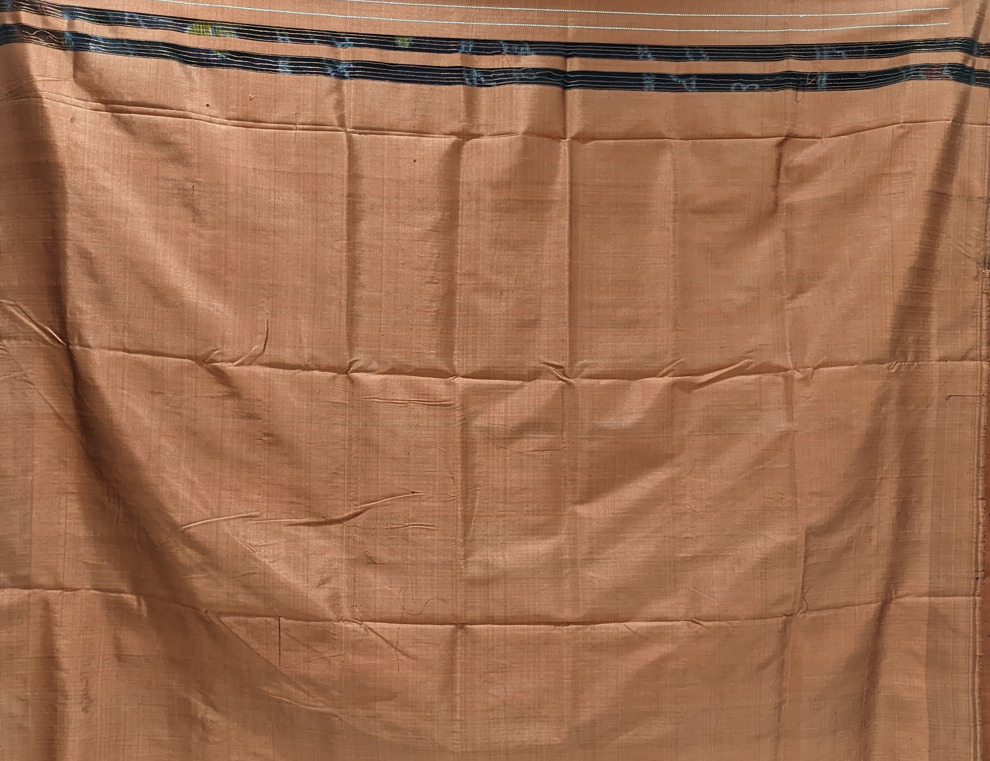 Midnight Blue Floral Contemporary Designer Ikat Silk Saree