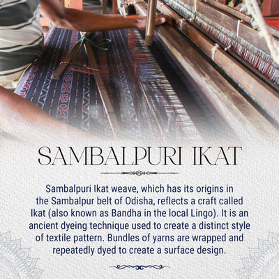 Coffee Brown Natural Dyed Sambalpuri Silk Saree by National Award Winning Weaver