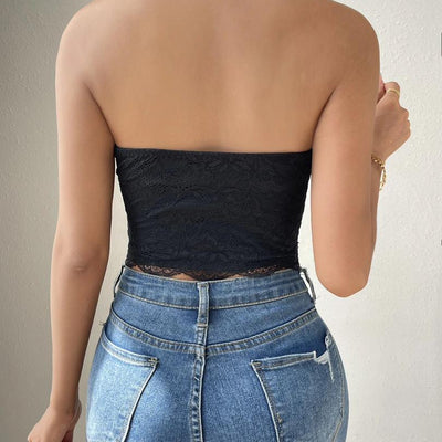 Helix Fur Bustier Top