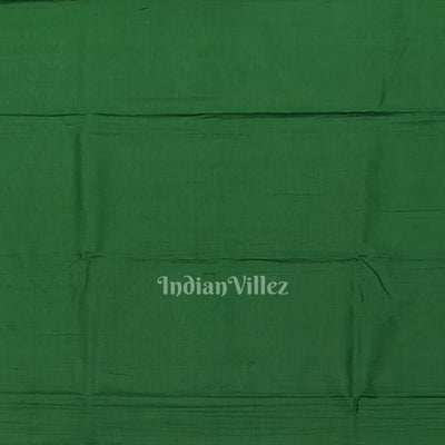 Green Raja Nartaki Theme Hand-Painted Pattachitra Saree