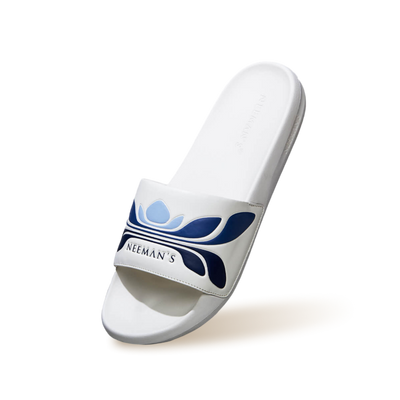 Breather Slides (Men Exclusive) : White-Blue
