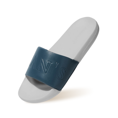 Cushy Slides : White-Blue