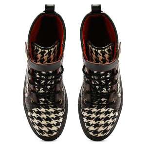 White Classic Houndstooth High_Tops Men (discontinued)