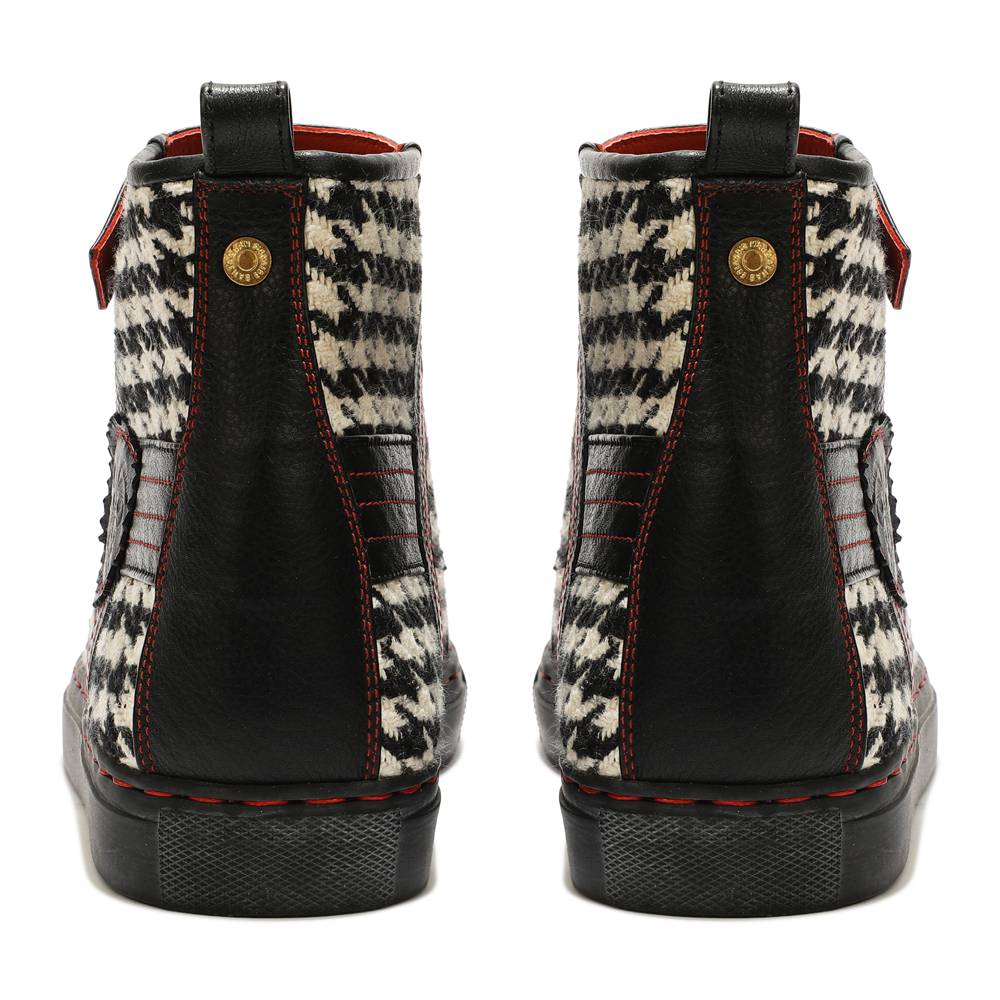 White Classic Houndstooth High_Tops Men (discontinued)
