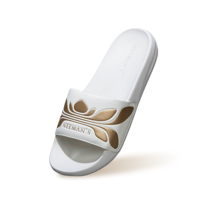 Breather Slides (Women Exclusive) : White-Gold