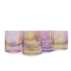 Estelle Colored Rocks Glass - Set of 6 {Iridescent}