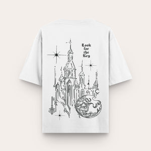 Puzzled Utopia White Oversize T-shirt