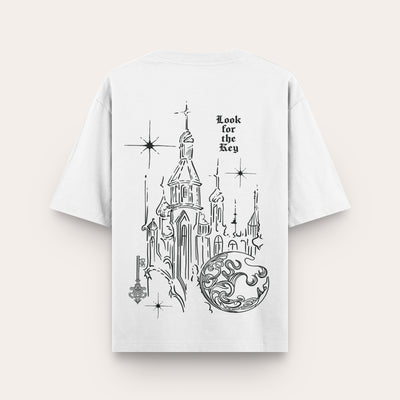 Puzzled Utopia White Oversize T-shirt
