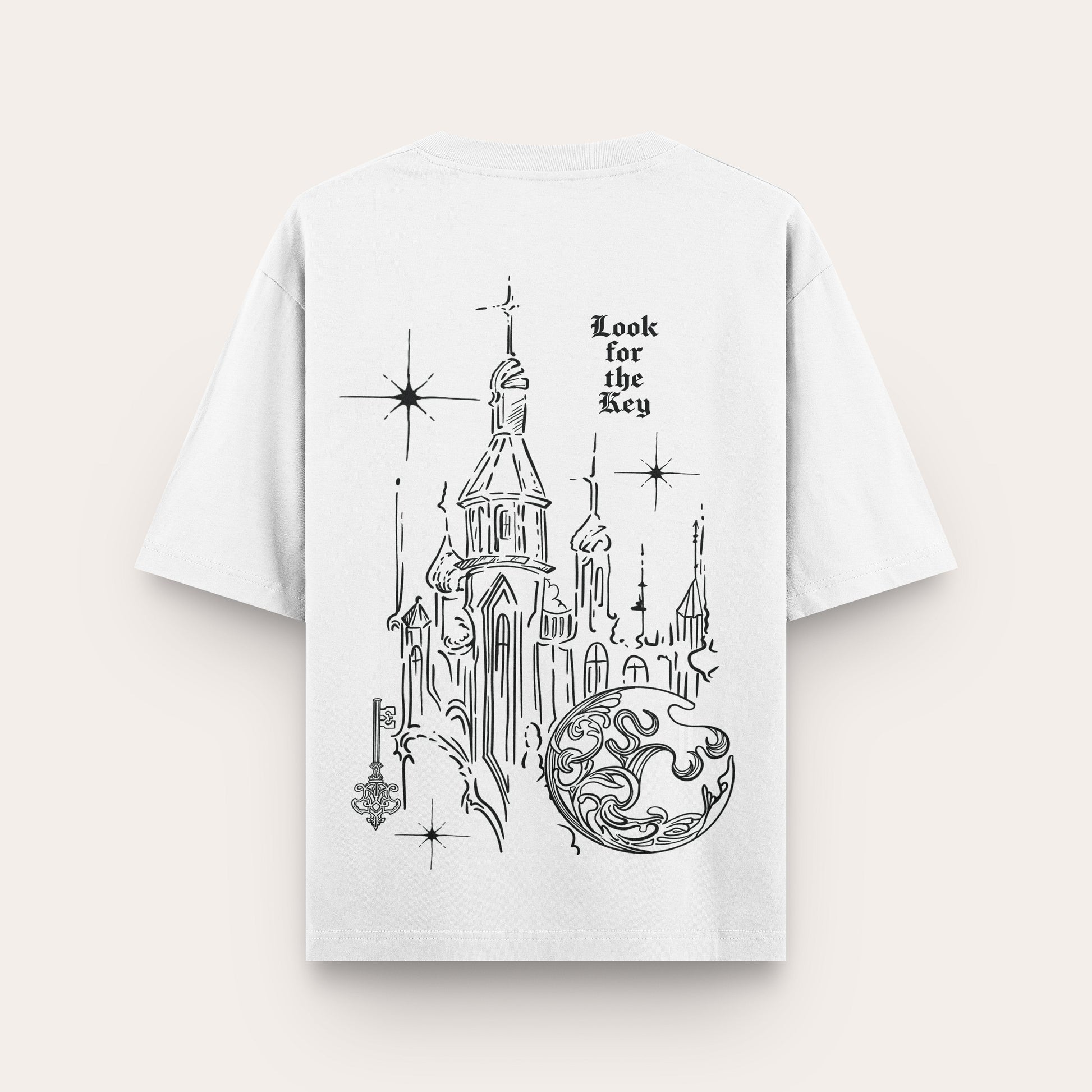 Puzzled Utopia White Oversize T-shirt
