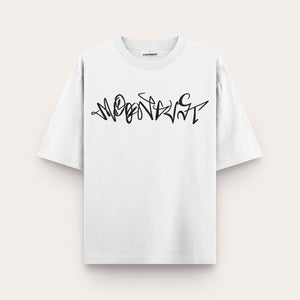 Puzzled Utopia White Oversize T-shirt