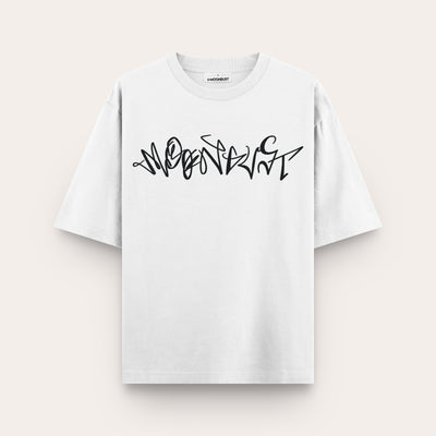 Puzzled Utopia White Oversize T-shirt