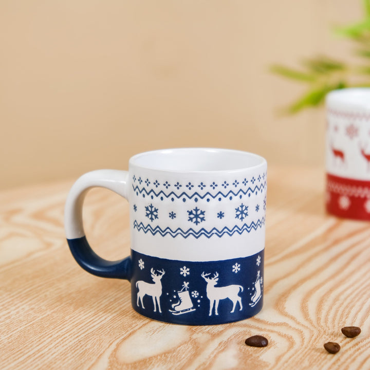 Set Of 4 Winter Wonderland Ceramic Coffee Mug 250ml