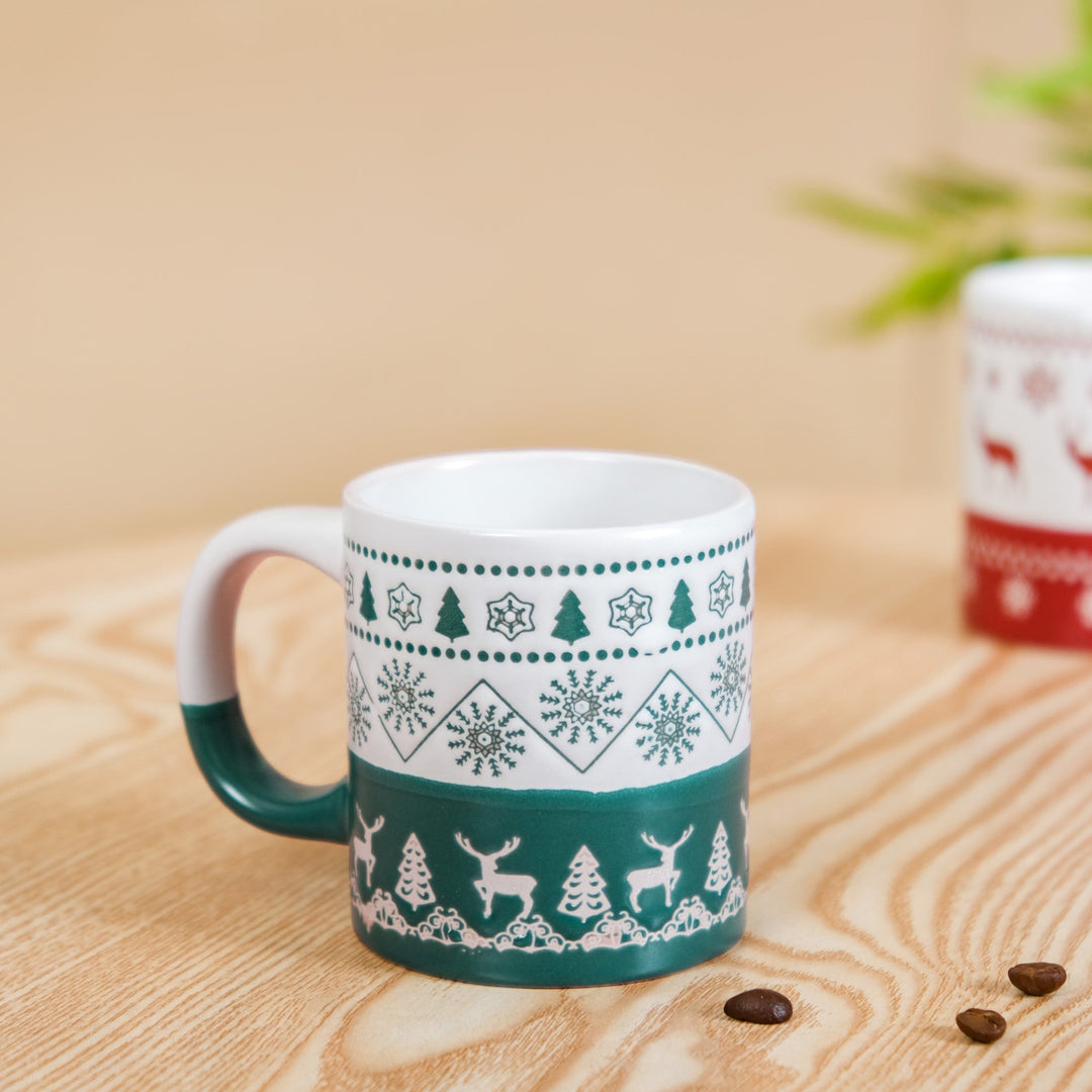 Set Of 4 Winter Wonderland Ceramic Coffee Mug 250ml