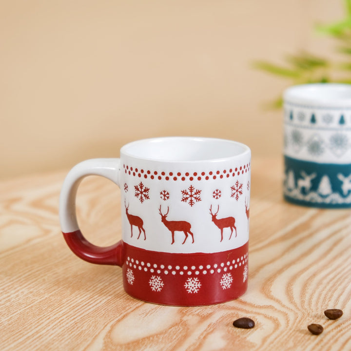 Set Of 4 Winter Wonderland Ceramic Coffee Mug 250ml