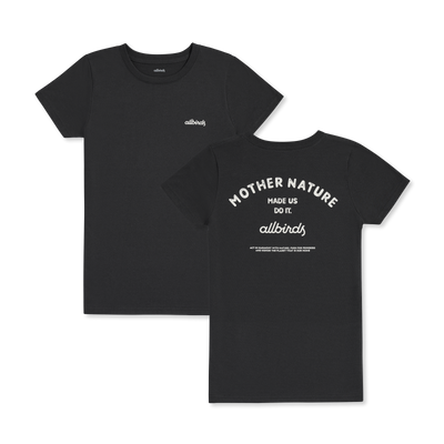 Women's Recycled Tee - Mother Nature - Natural Black