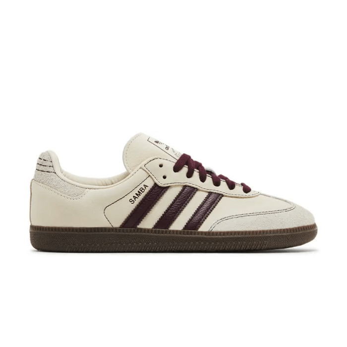 Adidas Samba OG Wonder White Maroon (Women's)