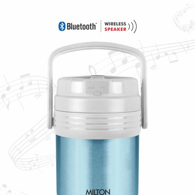 Woofer Thermosteel Tiffin With Bluetooth Speaker (Milton)