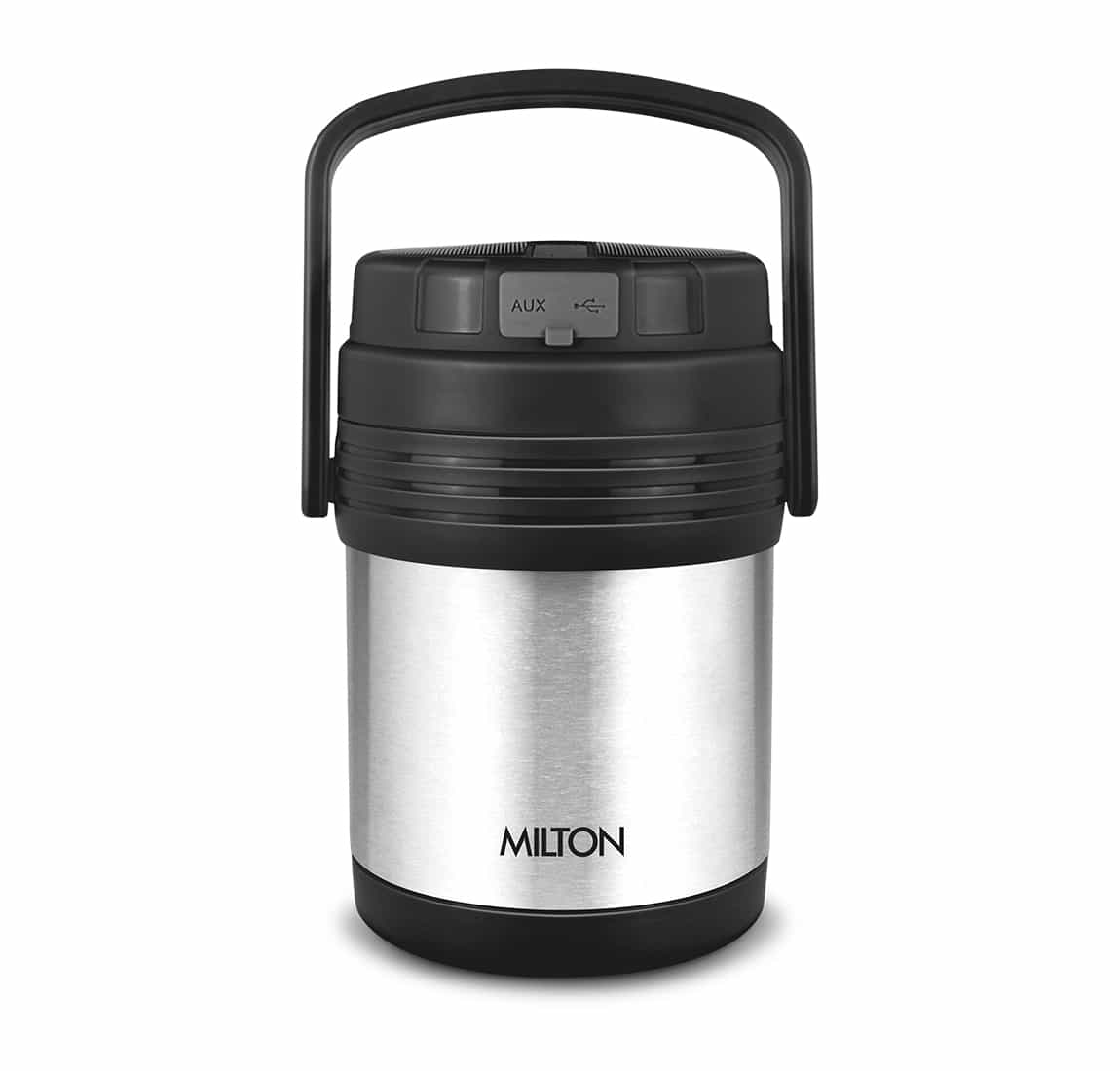 Woofer Thermosteel Tiffin With Bluetooth Speaker (Milton)