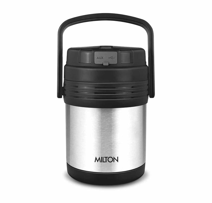 Woofer Thermosteel Tiffin With Bluetooth Speaker (Milton)