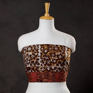 Brown - Hand Batik Printed Cotton Blouse Piece