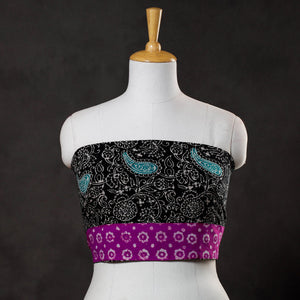 Black - Hand Batik Printed Cotton Blouse Piece