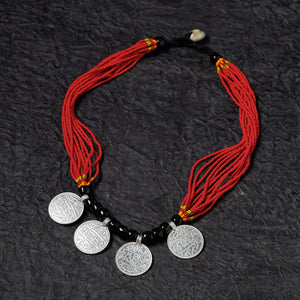 Bead & Coin Work Handmade Baiga Tribal Necklace