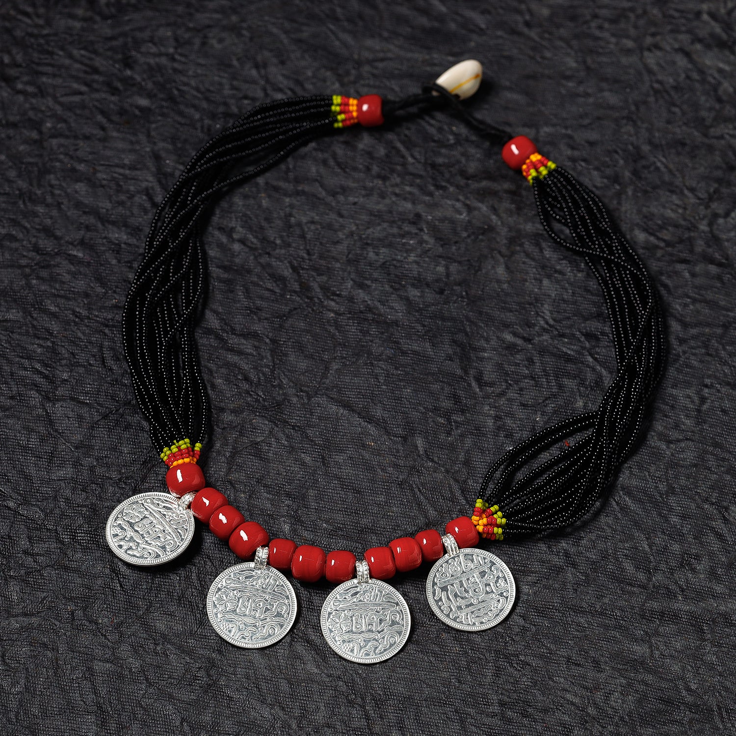 Bead & Coin Work Handmade Baiga Tribal Necklace