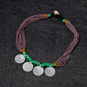 Bead & Coin Work Handmade Baiga Tribal Necklace
