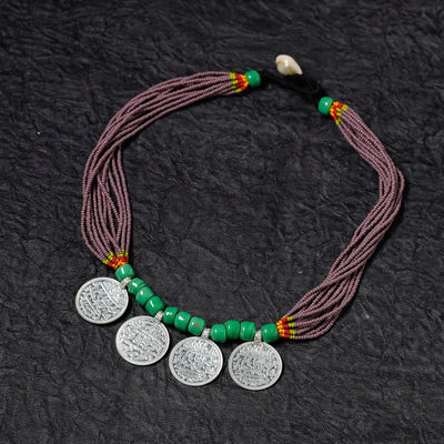 Bead & Coin Work Handmade Baiga Tribal Necklace