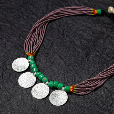 Bead & Coin Work Handmade Baiga Tribal Necklace