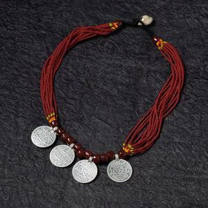 Bead & Coin Work Handmade Baiga Tribal Necklace