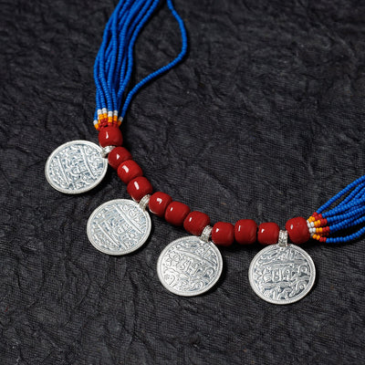 Bead & Coin Work Handmade Baiga Tribal Necklace