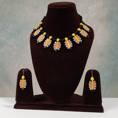 Bishnupur Handpainted Terracotta Necklace Set