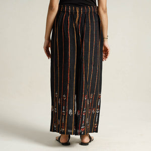 Black - Bengal Khesh Weaving Cotton Kantha Embroidery Palazzo 19