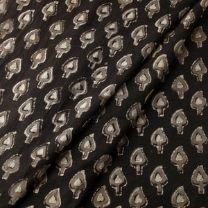 Brown - Pipad Block Printed Cotton Fabric