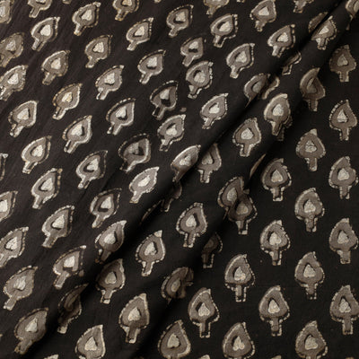 Brown - Pipad Block Printed Cotton Fabric