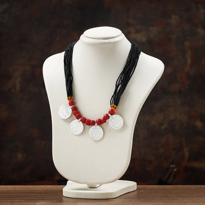 Bead & Coin Work Handmade Baiga Tribal Necklace