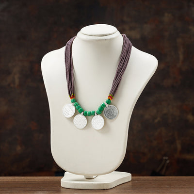 Bead & Coin Work Handmade Baiga Tribal Necklace