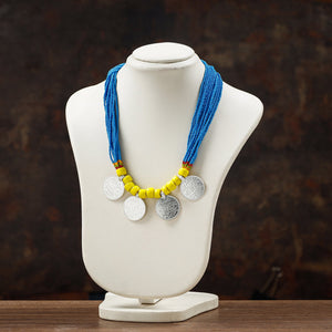Bead & Coin Work Handmade Baiga Tribal Necklace