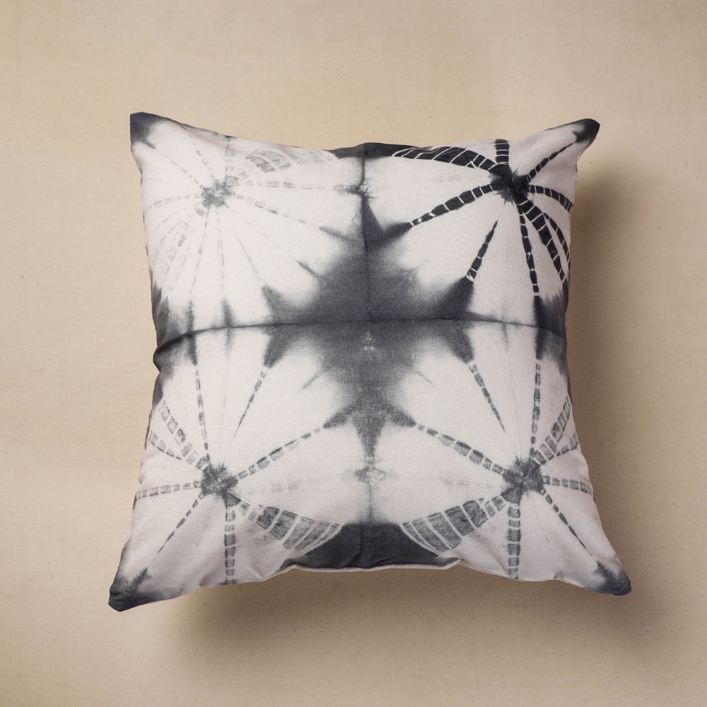 Beige - Tie & Dye Cotton Shibori Cushion Cover