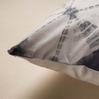 Beige - Tie & Dye Cotton Shibori Cushion Cover